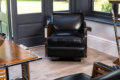 Black Victory Armchair Styled in a Home